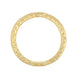 Art Deco Diamond Engraved Companion Wedding Ring in Yellow Gold - 18K or 14K