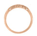 Art Deco Flowers and Wheat Carved Contoured Filigree Wedding Band in 14 Karat Rose Gold