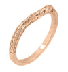 Matching wr356r wedding band for 14 Karat Rose Gold Art Deco Filigree Lab Grown Alexandrite Engagement Ring With Side Diamonds