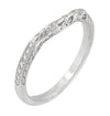 Matching wr356w wedding band for Art Deco Filigree Flowers and Engraved Wheat 1/3 Carat Solitaire Diamond Engagement Ring in White Gold
