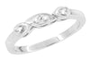 Matching wr380 wedding band for Retro Moderne Circle Illusion Petite Diamond Promise Ring in White Gold - 10K or 14K