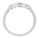 Retro Moderne 1950's Filigree Platinum Diamond Wedding Ring
