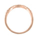 Art Deco Olive Leaves and Wheat Engraved Curved Wedding Band in 14 Karat Rose ( Pink ) Gold