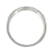 Art Deco Olive Leaves and Engraved Wheat Curved Wedding Band in White Gold