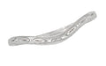 Art Deco Olive Leaves and Engraved Wheat Curved Wedding Band in White Gold