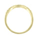 Art Deco Olive Leaves and Carved Wheat Engraved Curved Wedding Band in Yellow Gold
