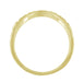 Art Deco Olive Leaves and Wheat Engraved Curved Wedding Band in Yellow Gold