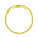 Art Deco Yellow Gold Olive Leaves and Engraved Wheat Curved Wedding Band (10K, 14K or 18K)