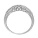 Art Deco Filigree Floral Dome Wedding Ring in White Gold - 14K or 18K