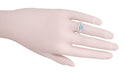 Royal Crown Curved Diamond Wedding Band in White Gold - 14K or 18K
