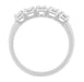 Mid Century Straightline Diamond Wedding Ring in White Gold