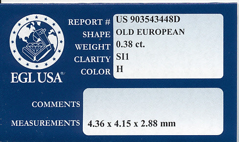 0.38 Carat Loose Old European Cut Diamond H Color SI1 Clarity - Item: D369 - Image: 2