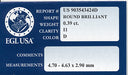0.39 Carat D Color I1 Clarity EGL USA Certified|Natural Loose Round Diamond