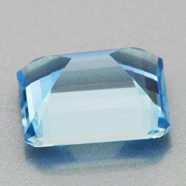 Gorgeous Robin's Egg Blue Fine Loose Emerald Cut Aquamarine 2.71 Carats | Natural 10x8mm Rectangle Gemstone - alternate view