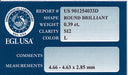 0.39 Carat Natural Faint Yellow Loose Round L Color Diamond SI2 Clarity | EGL USA Certificate | Good Cut