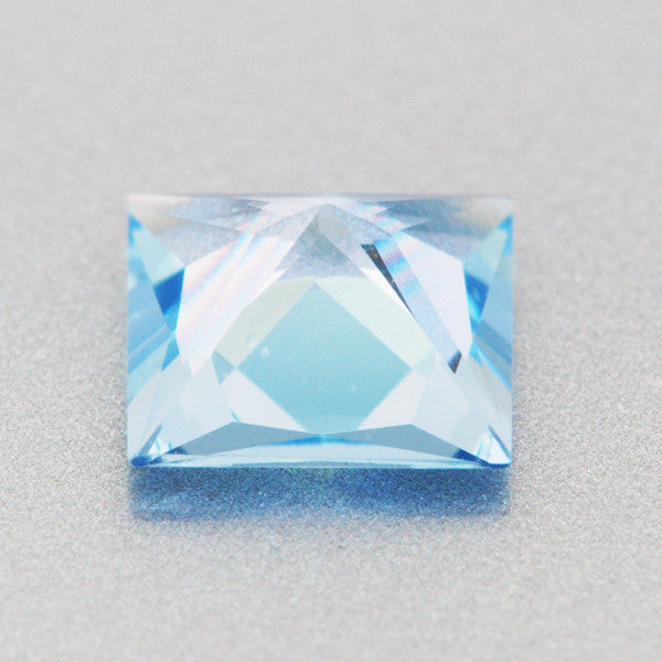 0.78 Carat Loose Princess Cut Fine Sky Blue Aquamarine | 6mm Square Gemstone - Item: AQ003242 - Image: 2