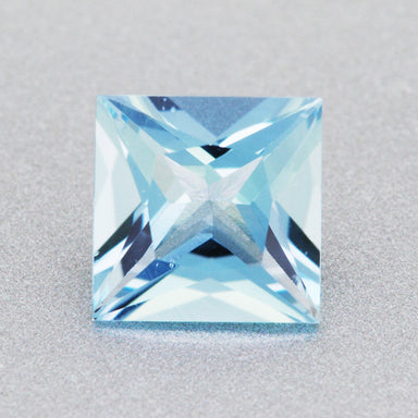 0.78 Carat Loose Princess Cut Fine Sky Blue Aquamarine | 6mm Square Gemstone