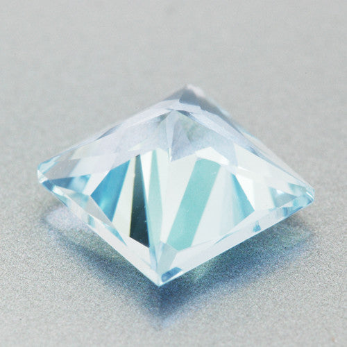 1.66 Carat Loose Princess Cut Fine Sky Blue Aquamarine | 7mm Square Gemstone - Item: AQ003273 - Image: 2