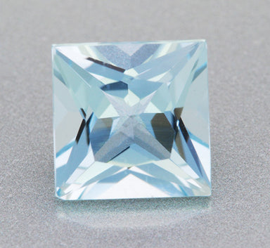 1.66 Carat Loose Princess Cut Fine Sky Blue Aquamarine | 7mm Square Gemstone