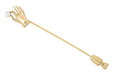 Antique Hand Stick Pin with Old Mine Cut Diamond in 14 Karat Yellow Gold