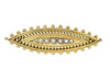 Etrucscan Revival Jewelry - Antique Victorian Brooch with Seed Pearls 15 ct Gold