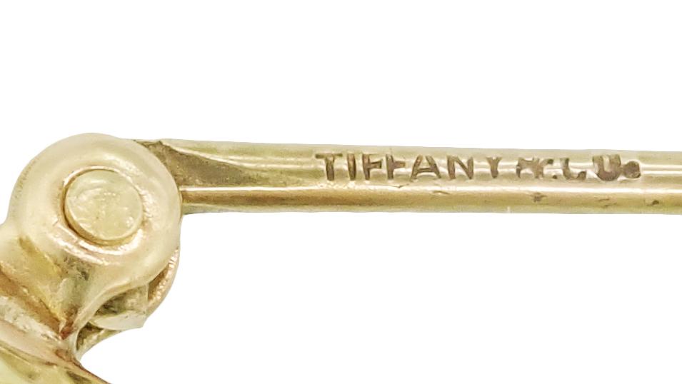 Vintage Tiffany Mid-Century Rose Pin Brooch in 14 Karat Yellow and Rose Gold - Item: BR202 - Image: 4