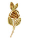 Vintage Tiffany Mid-Century Rose Pin Brooch in 14 Karat Yellow and Rose Gold