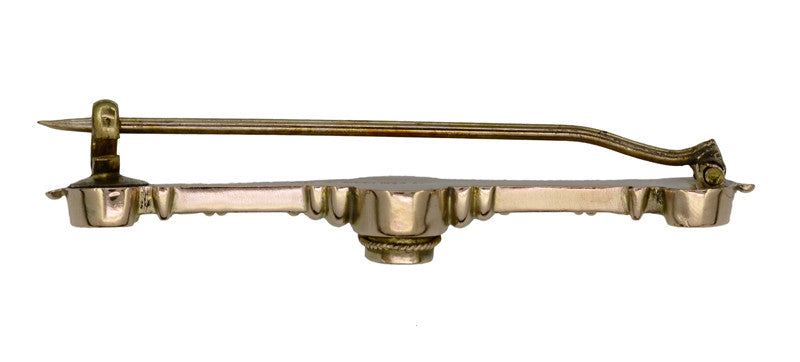 Antique Victorian Diamond Set Bar Pin Brooch in English 9 Karat Gold - Circa 1912 - Item: BR203 - Image: 3