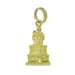 Wedding Cake Movable Charm in 14 Karat Gold With Couple on Top and Baby Carriage