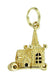 Movable Opening Church and Steeple with Little People Charm in 14 Karat Gold
