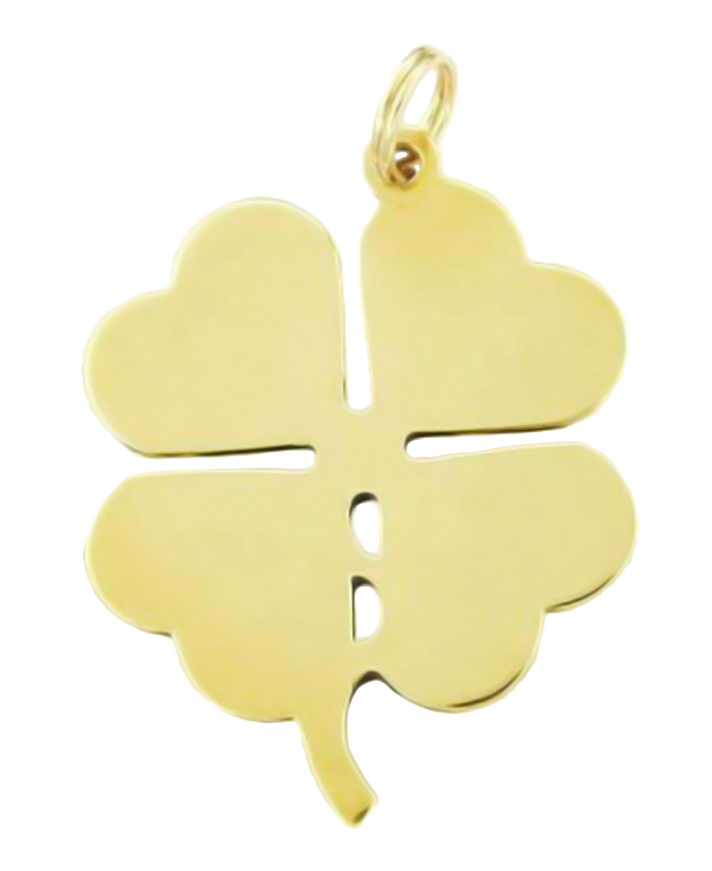 14K Four Leaf Clover Charm Necklace