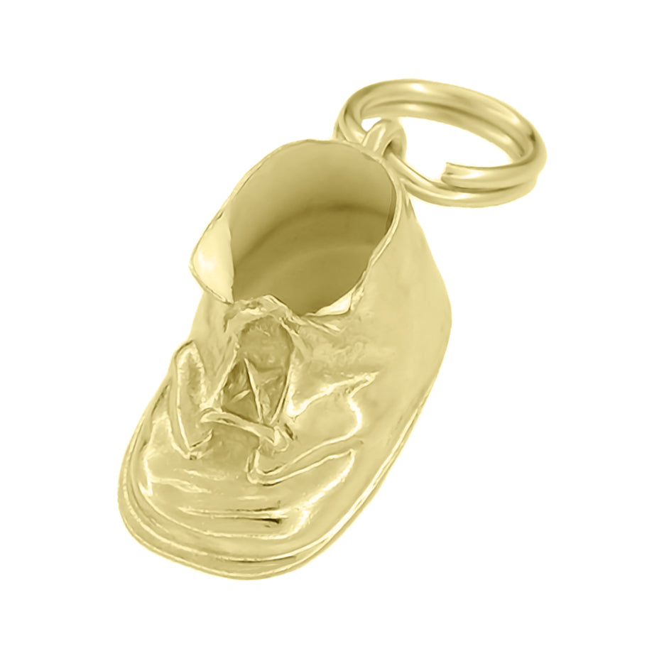Vintage Baby's First Shoe Charm in 14 Karat Yellow Gold
