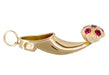 Vintage Magic Genie Clog Charm Pendant with Rubies in 18 Karat Yellow Gold