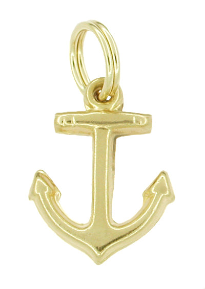 Little Anchor Charm in 10K Yellow Gold