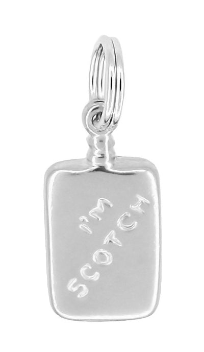 Scotch Flask Charm in 14 Karat Yellow or White Gold - "I'm Scotch" - Item: C224 - Image: 2