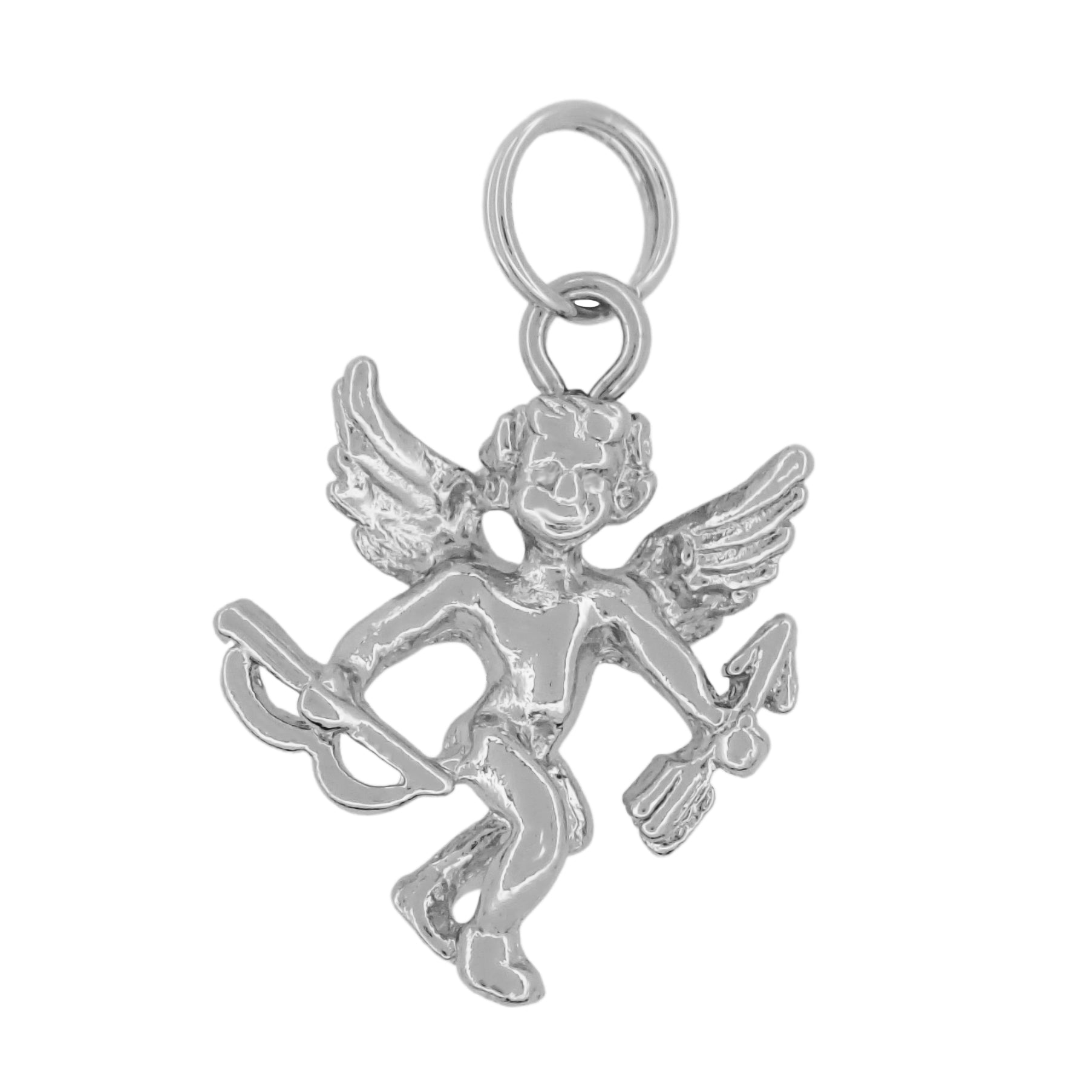 Cupid Charm Pendant in 14 Karat Gold - Item: C358 - Image: 2
