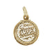 Vintage Happy Birthday Charm in Solid 14K Yellow Gold with White Enamel Opening Top Lid - C3821