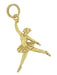 Graceful Arabesque Ballerina Charm in 14 Karat Gold