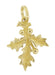 Holly Charm Pendant for Christmas - 14K Yellow Gold Solid