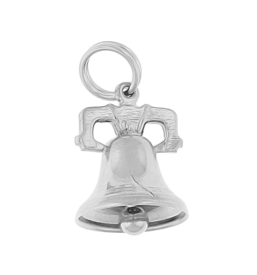 Liberty Bell Pendant - White Gold - Bell Rings