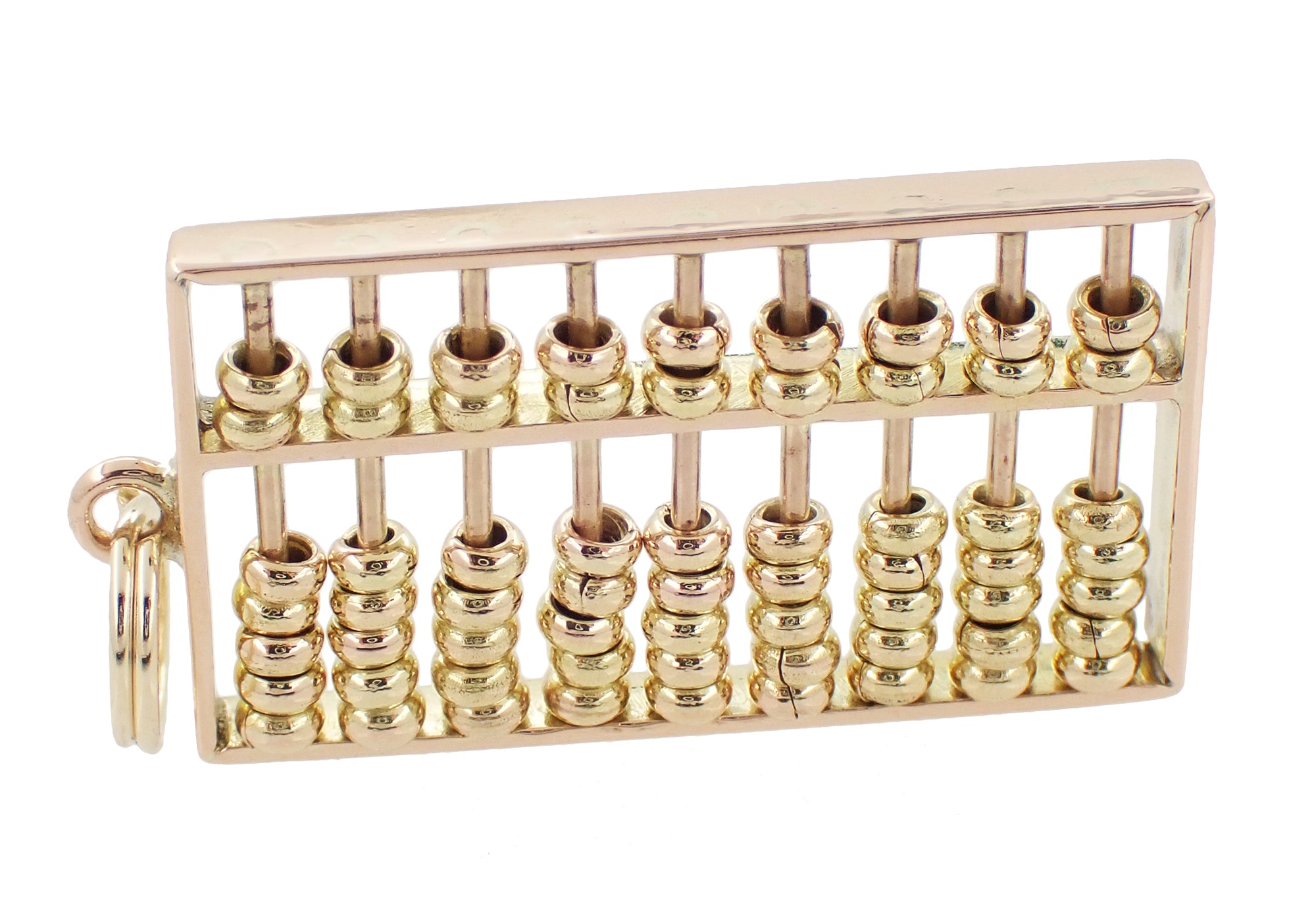 Moveable Vintage Abacus Charm in 14 Karat Yellow Gold - Item: C609 - Image: 2