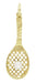 Tennis Racket with Pearl Ball - Yellow Gold 14K - C709