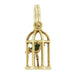 Vintage Bird in a Cage Charm in 10K Gold