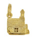 Old Church with Hidden Bride and Groom Movable Charm in 14 Karat Gold