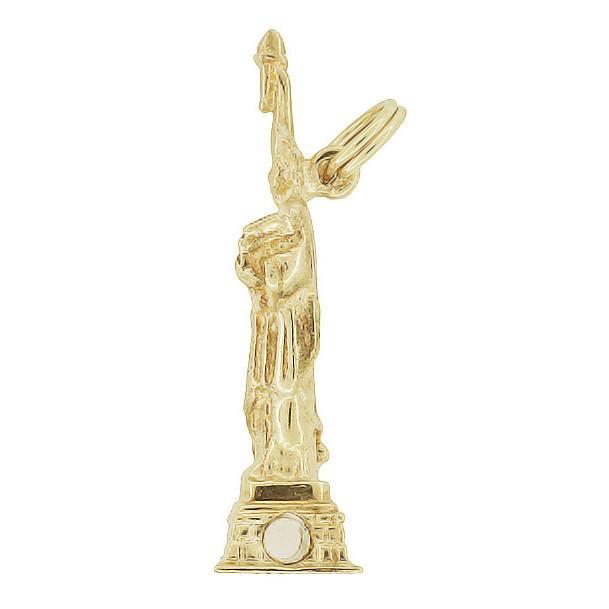 Statue of Liberty Pendant in 14K Gold | Vintage Lady Liberty Charm - Item: C737 - Image: 2