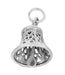 Filigree Hearts Ringing Bell Pendant Movable Charm in 14 Karat Yellow or White Gold
