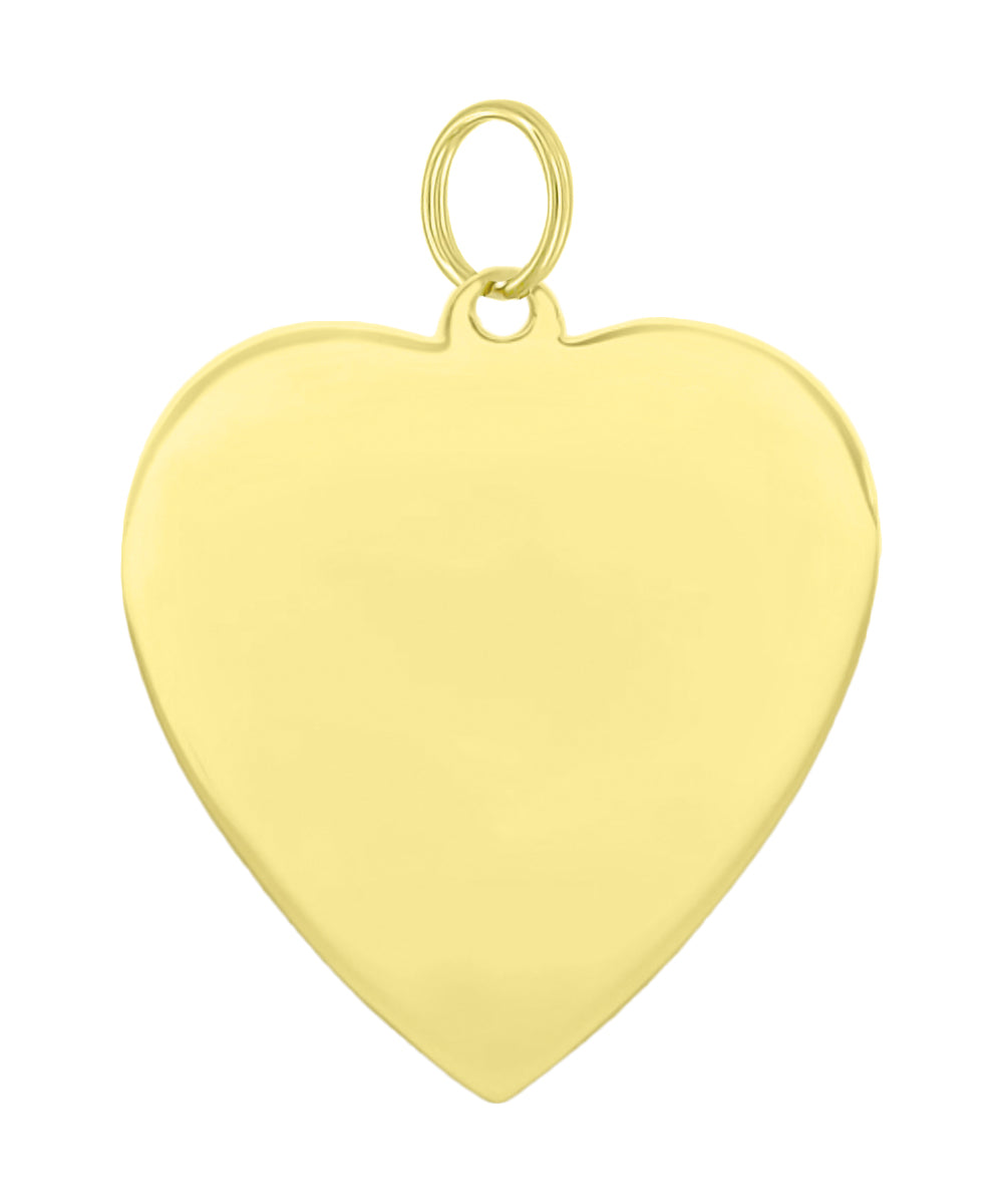 Gold heart outlet charm engravable