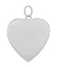 1960's Style Large Flat Engravable Heart Pendant Medallion in 14 Karat Yellow, White or Rose Gold