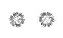 1960's Vintage Buttercup Stud Diamond Earrings in 14 Karat White Gold - E108W