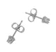 1960's Buttercup Stud Diamond Earrings in 14 Karat White Gold